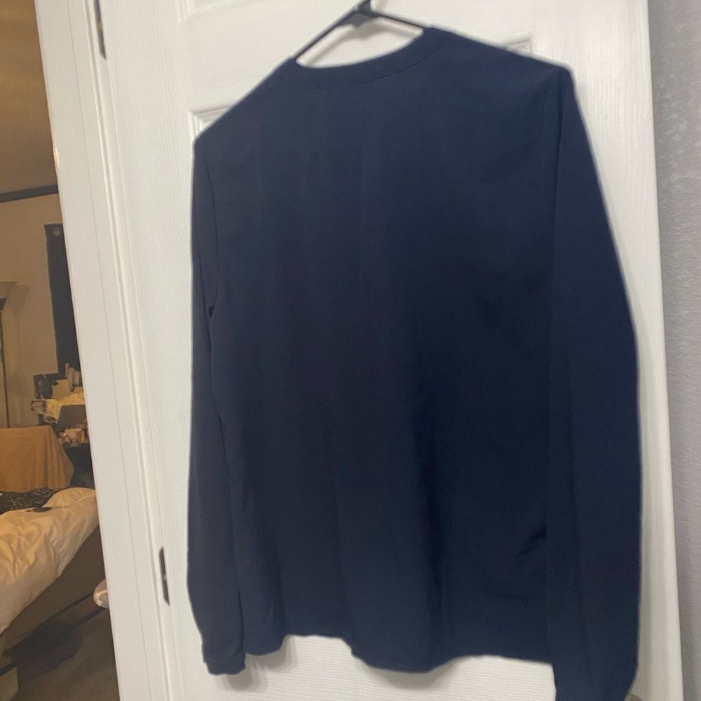 Talbots Navybutton Down Polyester Medium - image 2